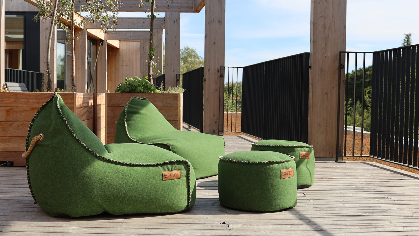 Cobana Lounge Chair & Pouf - Indendørs og udendørs sækkestol med puf