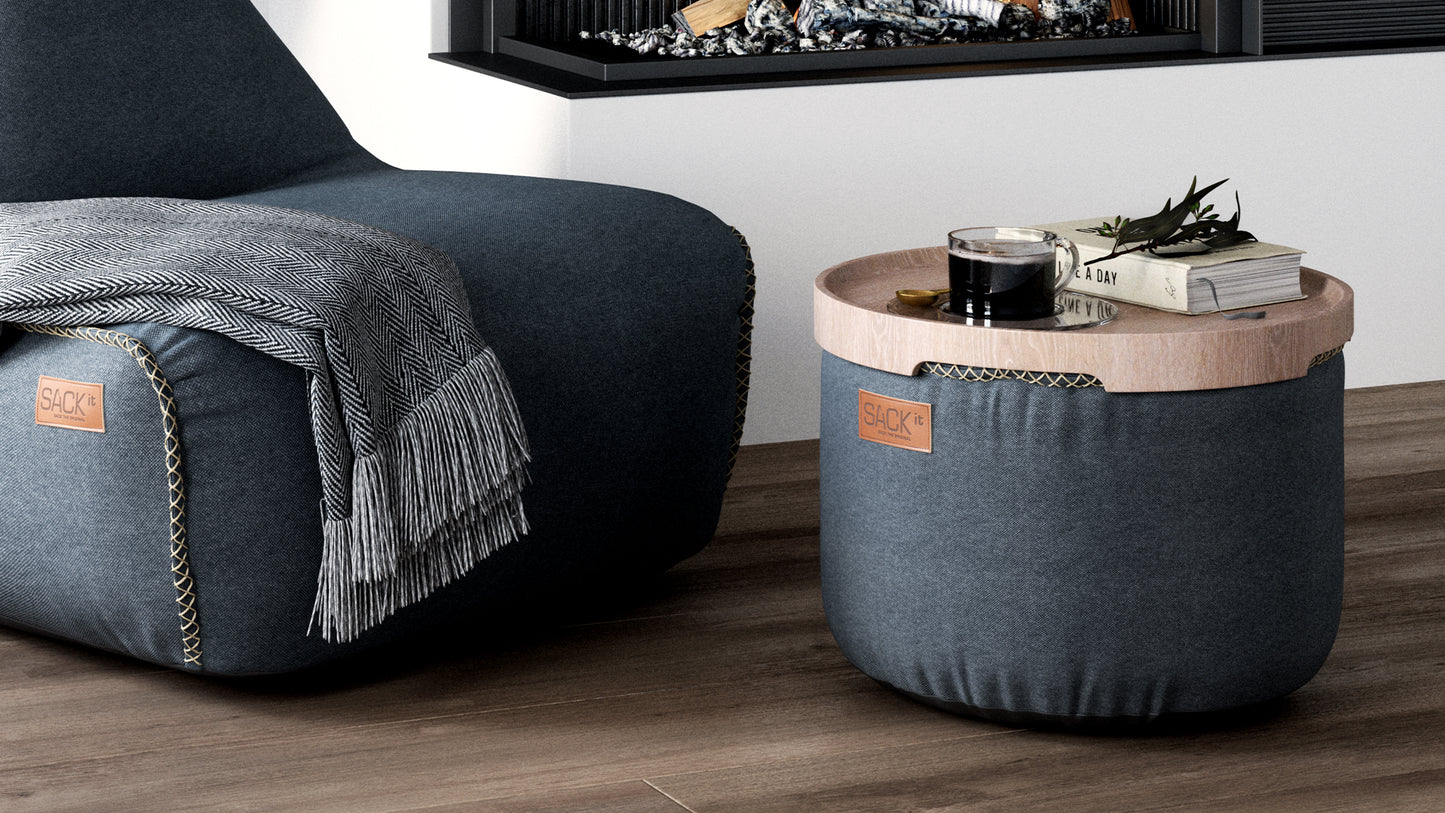 Canvas Pouf - Puf til indendørs brug