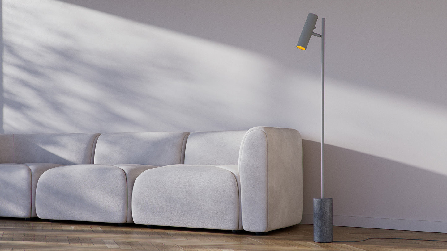 Expo Floor - Indendørs gulvlampe med marmorfod