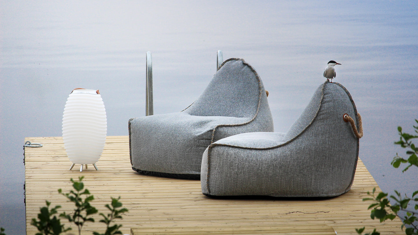 Cobana Lounge Chair & Pouf - Indendørs og udendørs sækkestol med puf