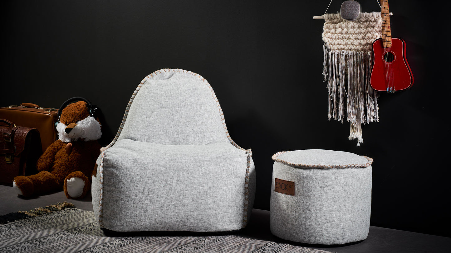 Cobana Junior Lounge Chair & Pouf - Børnesækkestol med puf til udenfor og indenfor