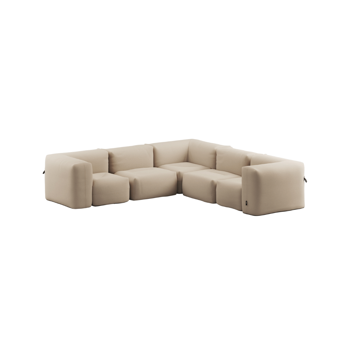 Soft Sofa Outdoor 5-personers hjørnesofa i boucle beige til udendørs brug.