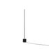 Sort SACKit Expo 120 gulvlampe med slank aluminiumskrop og marmorfod, opadrettet LED-lys.