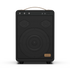 Boom 150 bærbar Bluetooth højtaler med sort polymerramme og aluminiumsknapper på hvid baggrund.