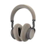 Beige SACKit Touch 410 trådløse høretelefoner med roterbare earcups og PU-læderdetaljer.