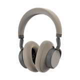 Beige SACKit Touch 410 trådløse høretelefoner med roterbare earcups og PU-læderdetaljer.