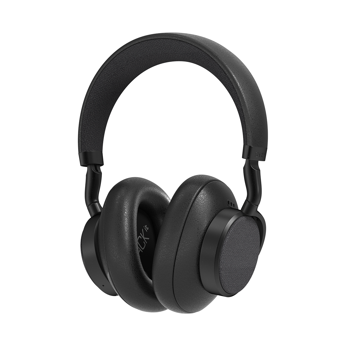 SACKit Touch 410 trådløse høretelefoner i sort med roterbare earcups og PU-læder.
