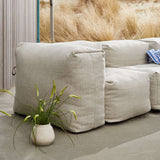 Soft Sofa Outdoor hjørnesofa i Kirra Sand farve med bløde puder til udendørs brug.