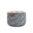Sort Pouf Noir Limited Edition sækkestol og puf med geometrisk jacquard-tekstil og håndsyede sting.