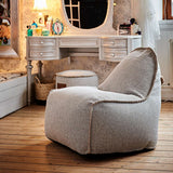 Cobana Junior Lounge Chair i grå sækkestol til børn med formstabilt design og håndsyede sting.