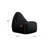 Cobana Junior Lounge Chair i grå, formstabil og vandafvisende sækkestol til børn.