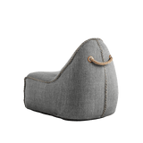 Cobana Junior Lounge Chair i lys grå, vandafvisende sækkestol til børn med formstabilt design og hørsting.