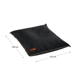 Cobana Beanbag sækkestol i gråt slidstærkt og vandafvisende materiale med håndsyede sting.