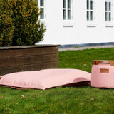 Cobana Beanbag sækkestol i grå, rund form med blødt og slidstærkt tekstil.