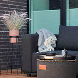 Cobana Lounge Sofa hjørnemodul i sort med pulverlakeret aluminiumsramme og udendørstekstil