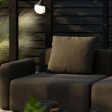 Cobana Cushion i sort Olefin tekstil til udendørs sofa med blød skumfyldning.