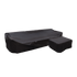 Sort vandafvisende cover til Cobana Lounge Sofa med 3 moduler og pouf, designet til udendørs brug.