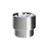 Rustfri stålvinkøler med isolering og rund form, Ø22 cm, til op til 9 liter is eller flasker.