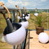 SACKit Light 155 udendørs lampe med hvid kuppel og sort håndtag i maritimt design