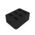 Hvid Battery Charging Station til opladning af 6 SACKit Light batterier med kabel og adaptere