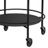 Sort Serving Table i mat pulverlakeret stål med hjul, designet af Steffensen & Würtz.