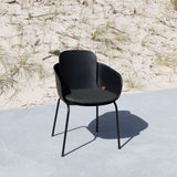 Sort Patio Cushion sædehynde til Patio Chair no. One med skridsikker bagside.
