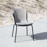 Cobana Sand Melange sædehynde til Patio Chair no. One i blødt, lyst stof med skridsikker bagside.