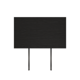 Sortbejdset egetræsfiner tillægsplade til Edge Dining Table, 60x90 cm, med tværgående træårer.