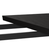 Tillægsplade i sortbejdset egetræsfiner til Edge Dining Table, 60x90 cm, med tværgående åre.