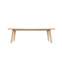 Edge Dining Table i europæisk egetræ med facetteret bordplade og massivt træben, 240x100 cm.