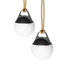 To SACKit Light 155 udendørs lamper med rund kuppel og sort håndtag, dansk design, pakket sammen.
