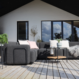 Sort Cobana Lounge Sofa hjørnesofa med fem moduler og puder i udendørs design