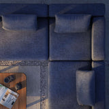 Cobana Lounge Sofa 5-personers hjørnesofa i sort med modulopbygget design til udendørs brug.