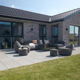 Cobana Lounge Sofa modul i sort med aluminiumsramme og vandafvisende tekstil til udendørs brug