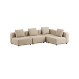 Boucle Beige Cobana Lounge Sofa uden armlæn i modulopbygget design til udendørs brug