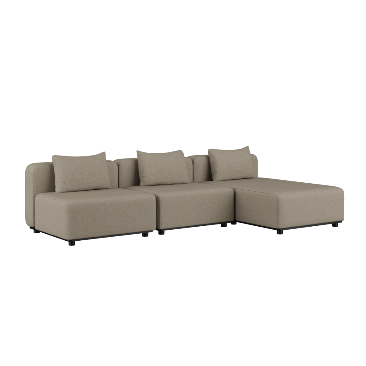 variant_9581140% | Cobana Lounge Sofa - 4 Seater Chaise - Kirra Sand Uden armlæn | SACKit