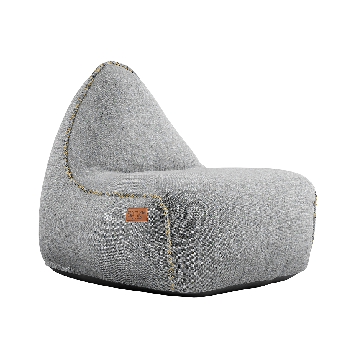 Cobana Lounge Chair sækkestol i sand melange med hørsting og formstabilt design.