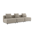 Sandfarvet Cobana loungesofa med tre moduler og løse ryghynder fra sackit