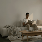 Fjord Sofa hjørnesofa med åben ende i blødt, modulært design med afrundede kanter og tekstilpolstring.