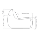 SACKit Chair Indoor sækkestol med rund form og blødt skumfyld i roligt design uden farveangivelse.