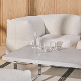Soft Sofa Indoor hjørnesofa i beige corduroy stof med bløde, modulære puder.