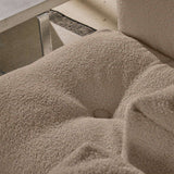 Soft Sofa Indoor 4-personers hjørnesofa i blødt Teddy Beige stof uden stel i moderne design