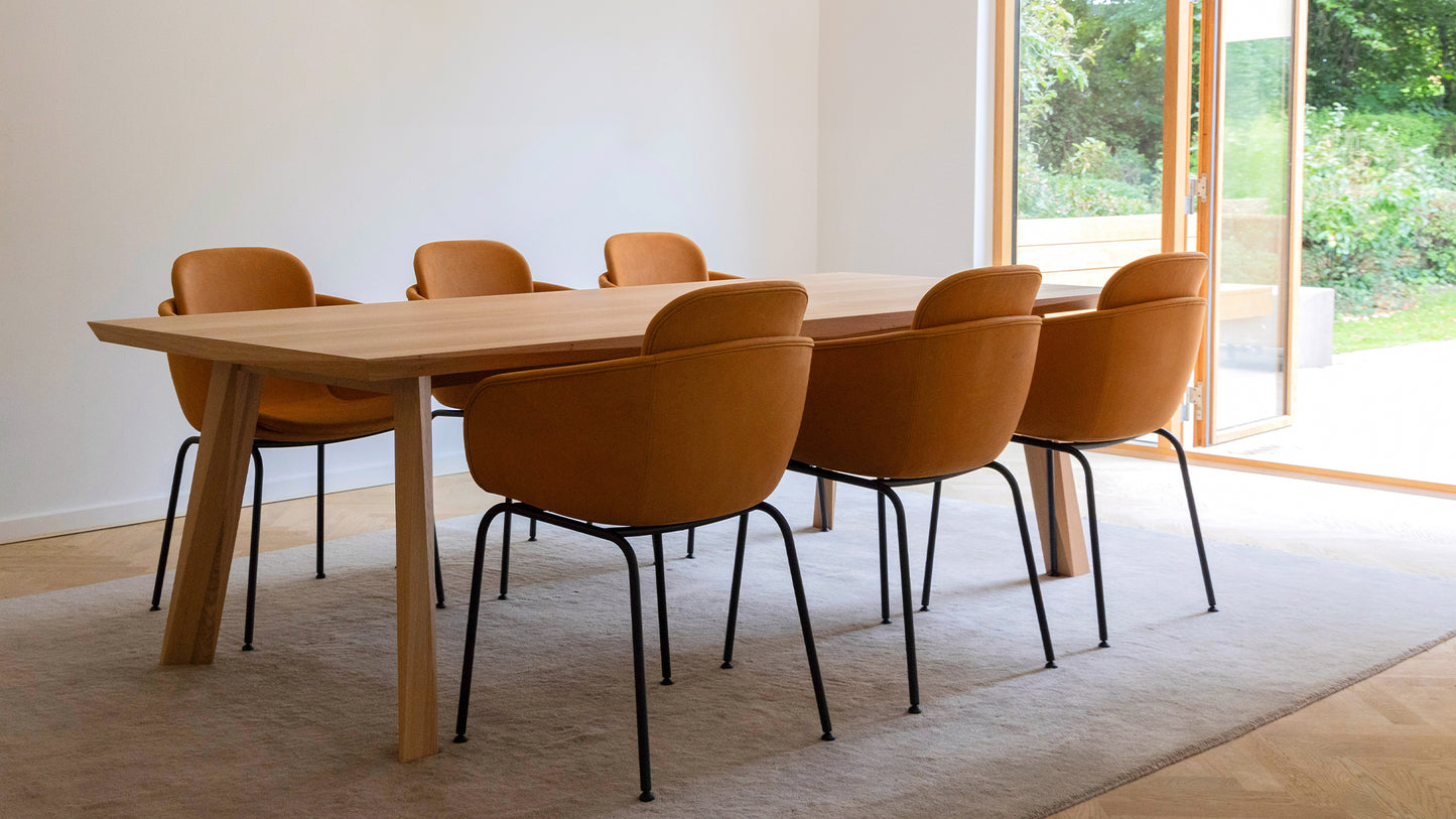 Chair no. One S2 Polished Swivel - Indendørs spisebordsstol i læder og poleret aluminium