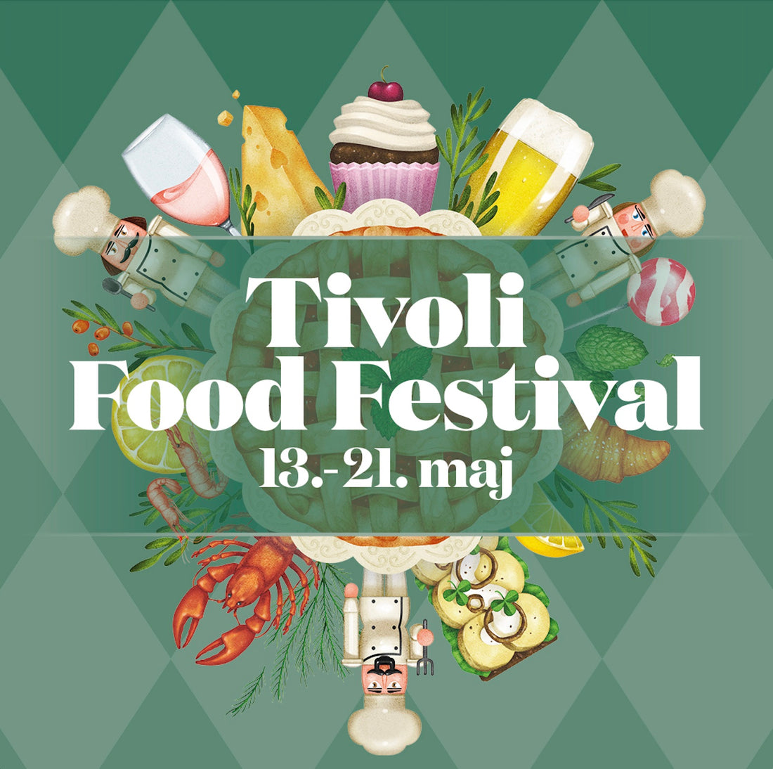Plakat for Tivoli Food Festival hvor SACKit møbler er i loungeområderne
