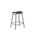 Frame Bar Stool med sæde i egefinér og stel i sort pulverlakeret stål, indendørs barstol