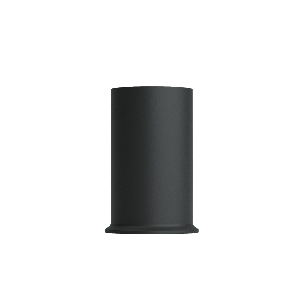 Sort London base i pulverlakeret rustfrit stål, 10 cm høj, til udendørs belysning uden lampe.