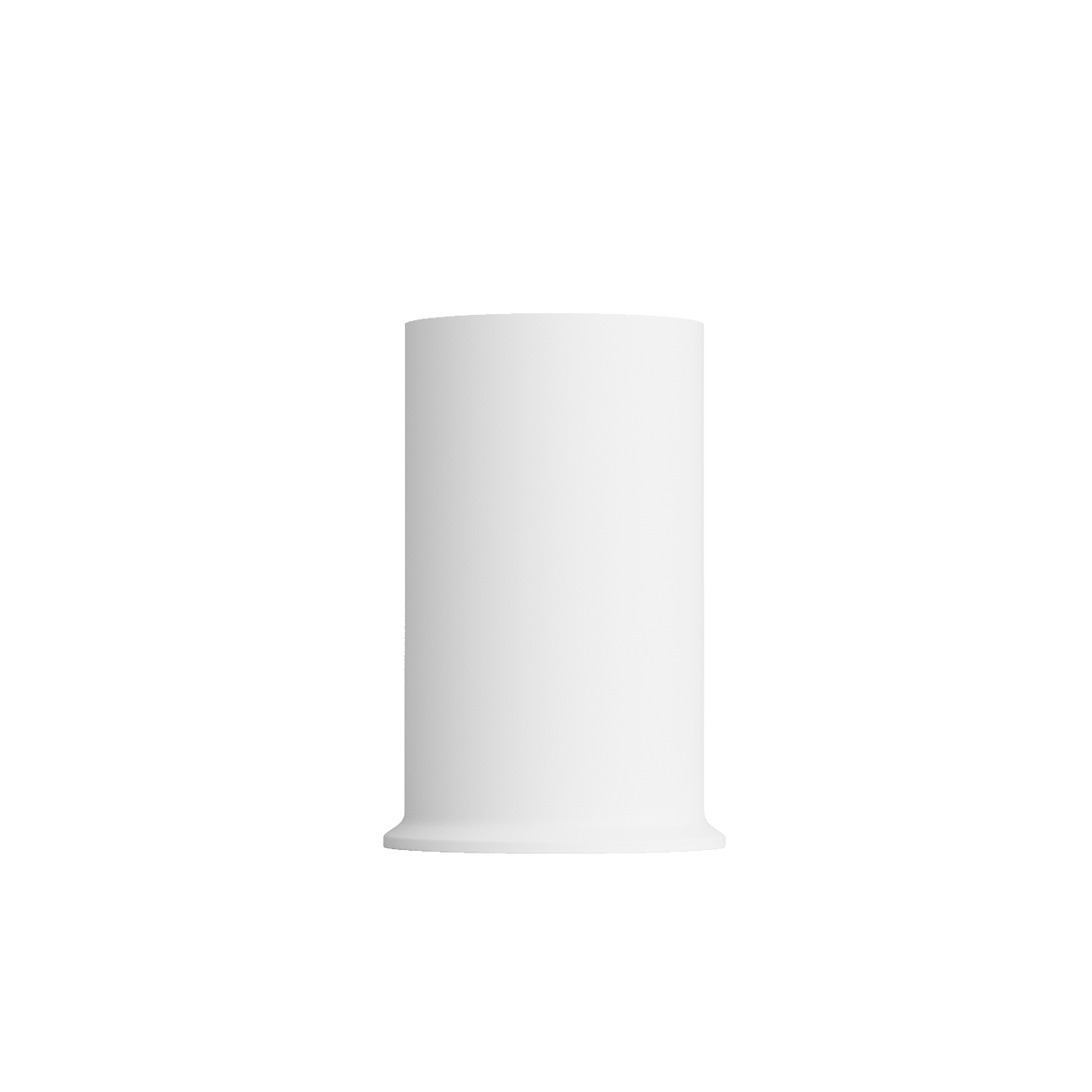 Hvid London base i pulverlakeret stål til Lamp Intelligent, 10 cm høj, rund form.