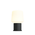 Sort Lamp Intelligent+ med London base i pulverlakeret stål, kompakt og genopladelig udendørslampe.