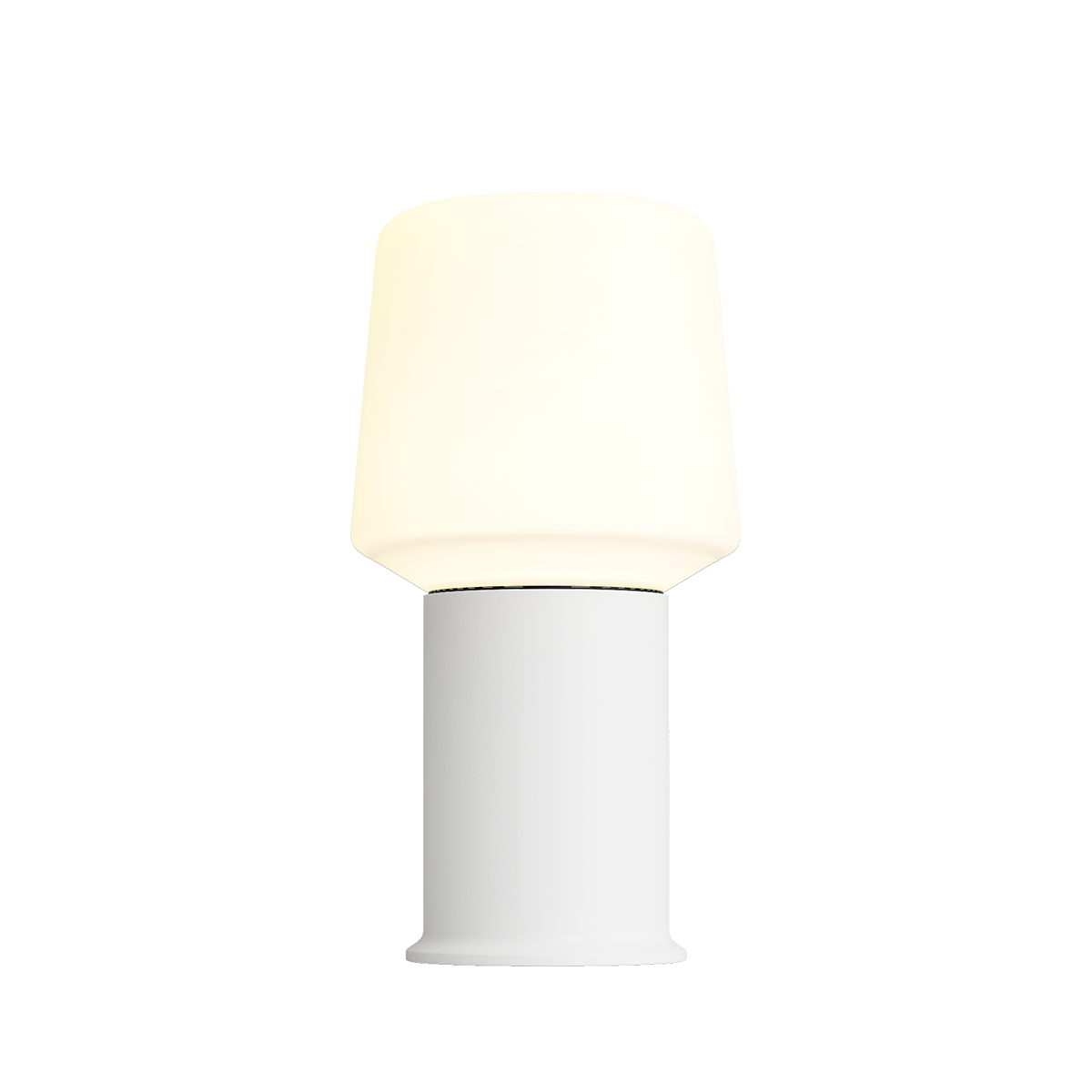 Hvid Lamp Intelligent+ med London base i rustfrit stål, størrelse 8, til udendørs brug