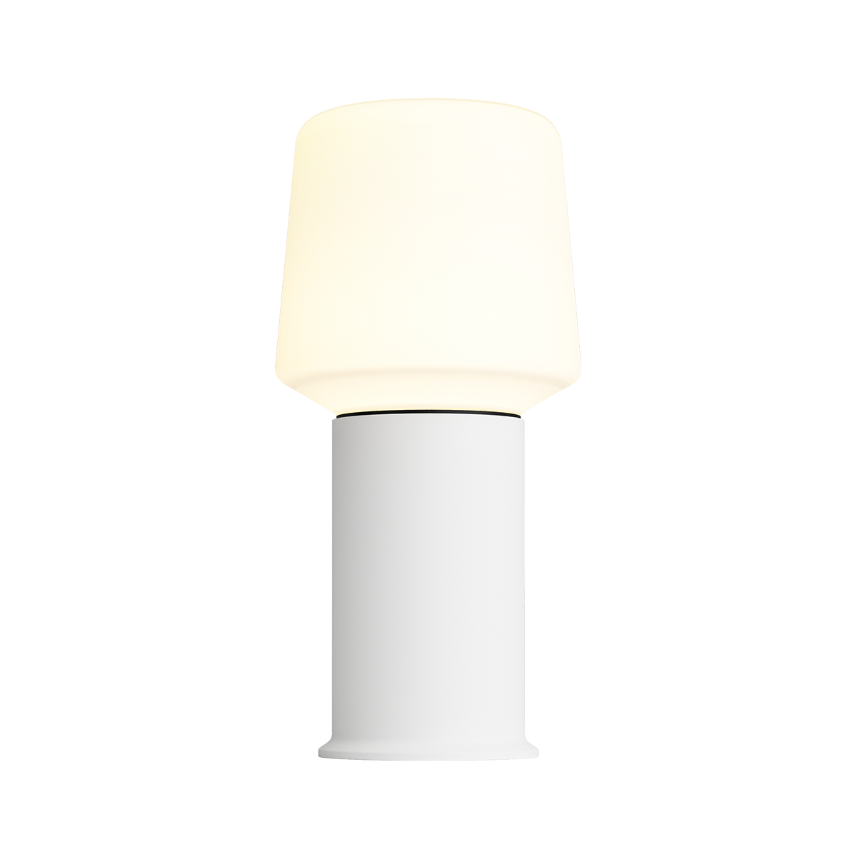 Hvid Lamp Intelligent+ med London base i rustfrit stål, størrelse 10, til udendørs brug